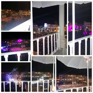 Optreden Carlos Baute op het Plaza de España. (Foto's: Marianne Lagendijk)