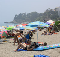 Nerja San Juan middag strand 1