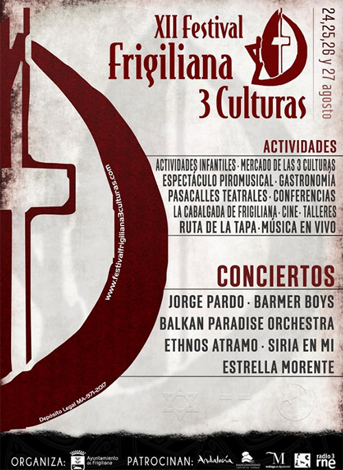 Frigiliana 3 Culturas 2017 Poster Bands