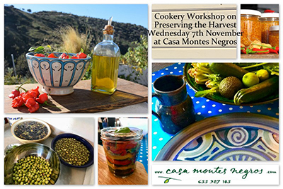 Trapice Montes Negres Harvest Cookery Workshop