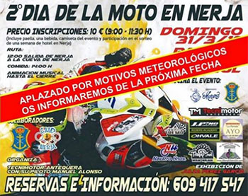 Nerja Dia de la Moto uitgesteld