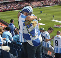 Malaga fans vreugde verdriet
